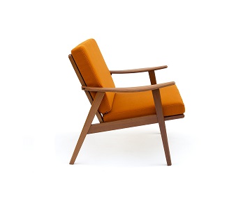 Skandynawski fotel tekowy, design lata 60